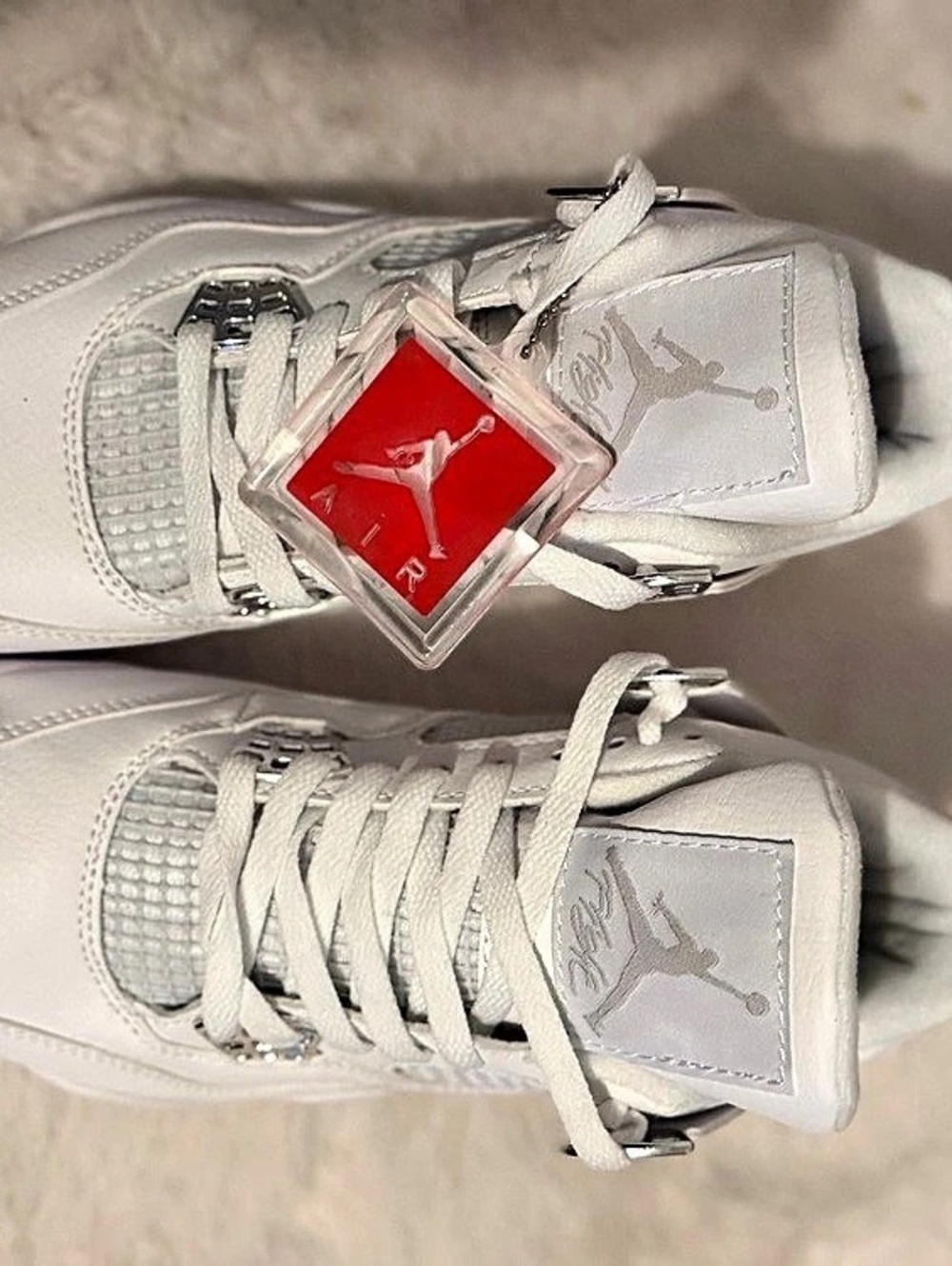 Jordan Air Jordan 4 Retro 'Pure Money' White Sneakers